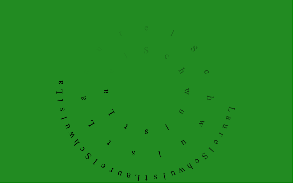 ”Laurel Schwulst Clock”, Web Application, 2025. “Shows the flow of time by name alone rather than by specific time.”