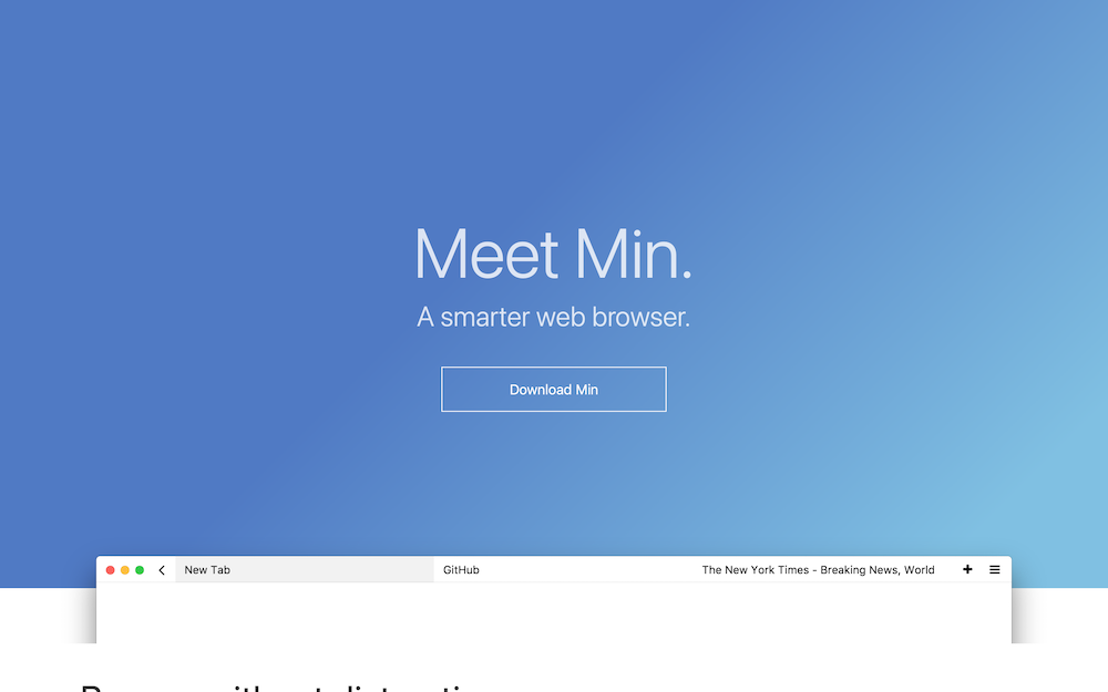 엄마의 작품인 내 이름을 어쩔 . 수 없이 사랑하지만 그렇다고 민 브라우저(Min Browser)까지 사용하지는 않는다. “광고, 팝업 등에 방해받지 말고 웹사이트를 열람하세요.”